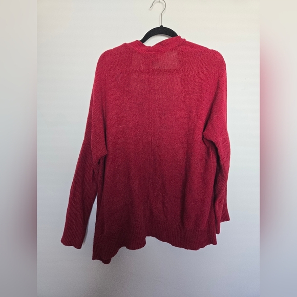 American Eagle Outfittera Red Open Front Cardigan - Picture 2 of 4